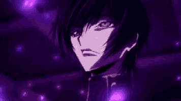 Lelouch's Intense Purple Eye Stare