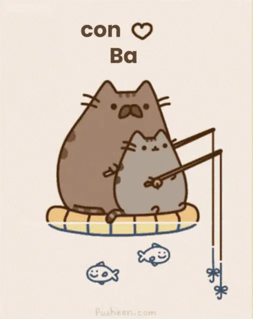 Con Thuong Ba Con - Pusheen Cats Fishing