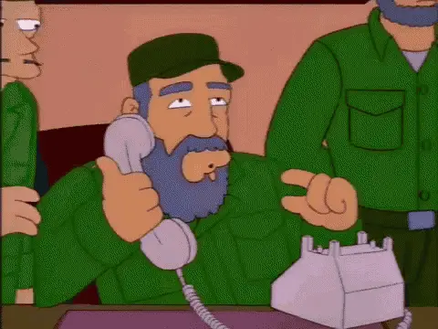 Fidel Castro on the Phone