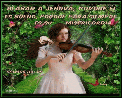 Versículo Bíblico: Salmos 118:29 y Violín