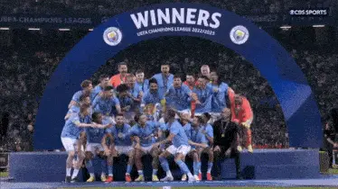 Manchester City lift UEFA Champions League trophy