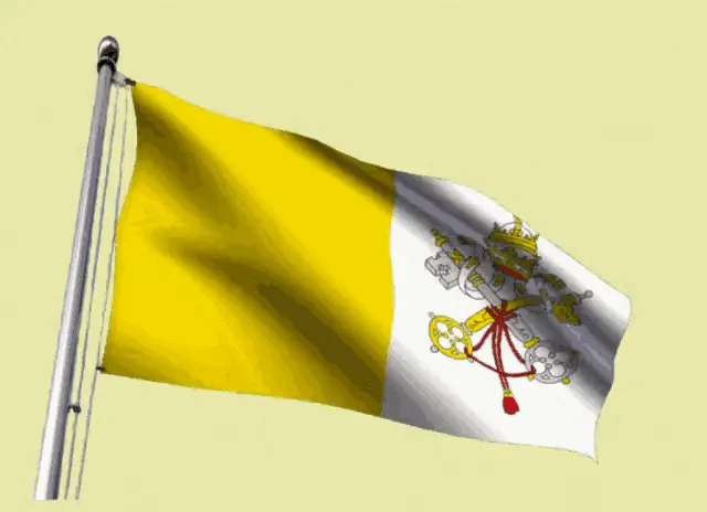 Vatican City Flag Waving