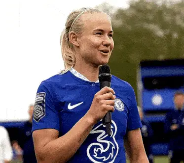 Pernille Harder of Chelsea FC Women Speaks