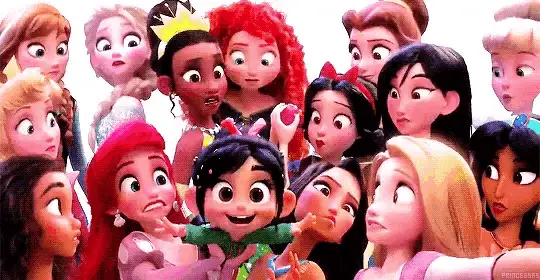 Disney Princesses & Vanellope Group Photo | Funny Pictures Memes | CheckMeme Disney Princesses & Vanellope Group Photo – funny pictures meme GIF free download no watermark 2026