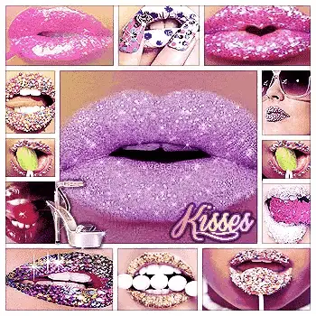 Gina101: Lush Lips Collage with Kisses