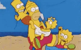 Dia Dos Pais: Simpsons com Filhos e Bebê