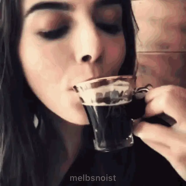 Giovanna Lancellotti Enjoys Coffee