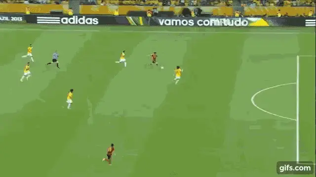 Spain vs Brazil Soccer Goal