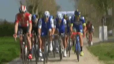 Cycling Tournament: Rider's 'Go Away' Signal