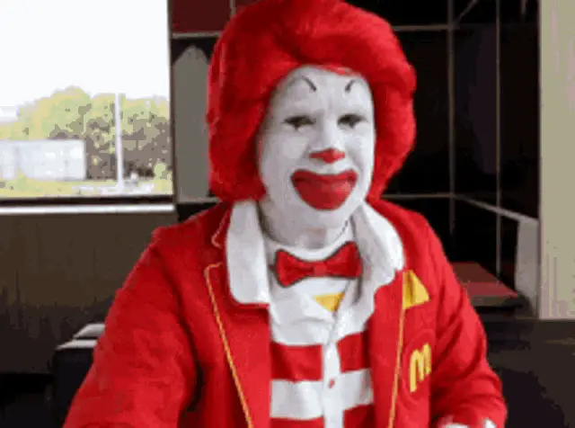 Ronald McDonald Laughing and Pointing