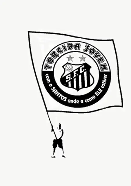 Santos Torcida Jovem Flag Drawing