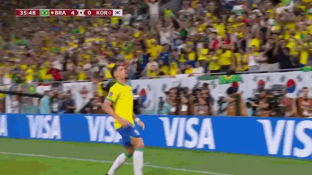 Lucas Paquetá Celebrates Goal for Brazil