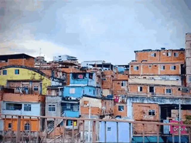 Colorful Favela Buildings in Rio de Janeiro