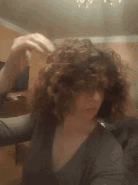 Zhvania's Voluminous Curly Hair