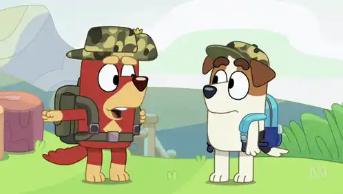 Bluey Characters Salute