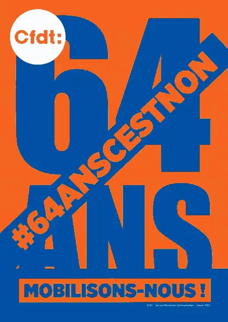 Cfdt: 64 ans, c'est non!