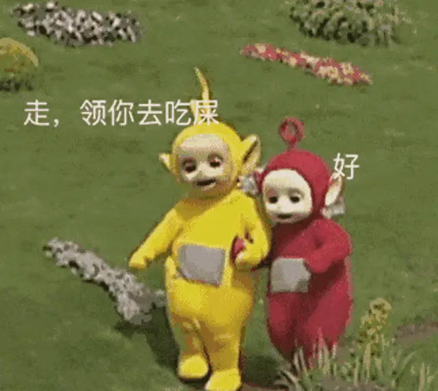 Fun Teletubbies Meme with Chinese Captions