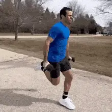 Run While Holding Dumbbells Daniel Labelle