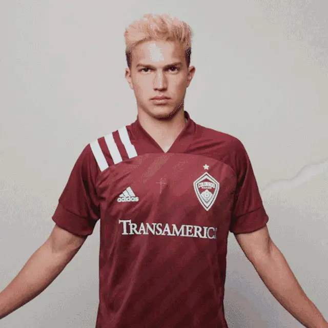 Colorado Rapids Player with Colorado Flag