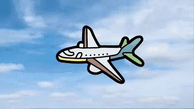 Jbf Roma Cartoon Airplane Flying