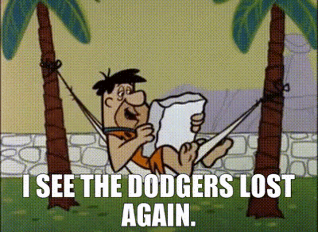 Fred Flintstone Reacts to Dodgers Loss