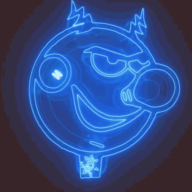 Emelec Neon Sign: Reddy Kilowatt Mascot