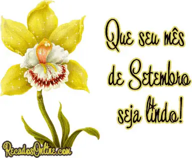 Setembro: Beautiful September Flower Message