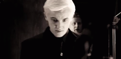 Draco Malfoy's Intense Look in Harry Potter