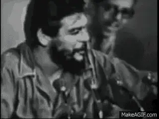 Young Fidel Castro Speaking at Podium