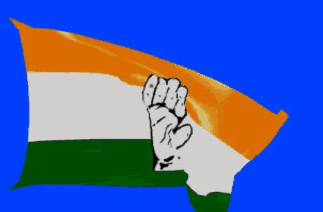 Indian National Congress (INC) Flag Waving