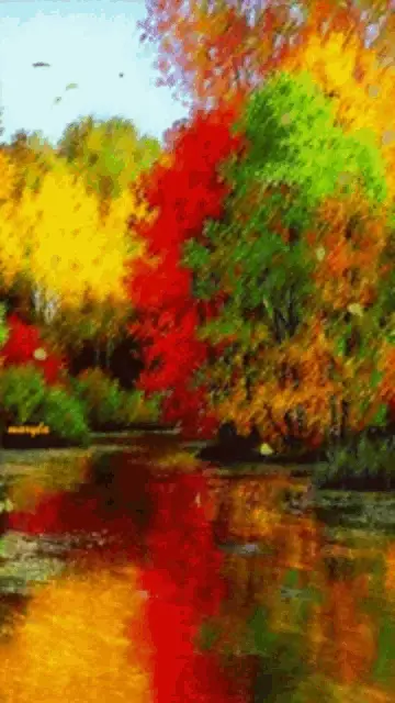 Vibrant Autumn River Landscape