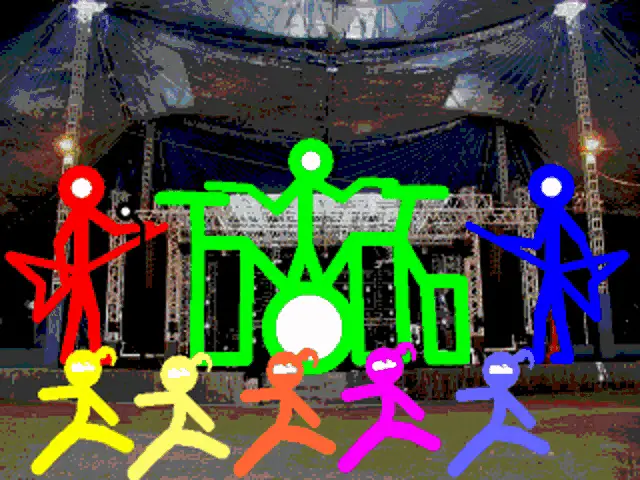 Animated Stick Figure Music Band