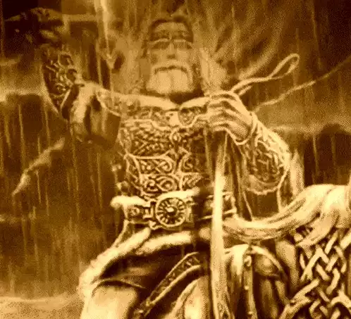 Pērkons Perkunas: Baltic God of Thunder Painting