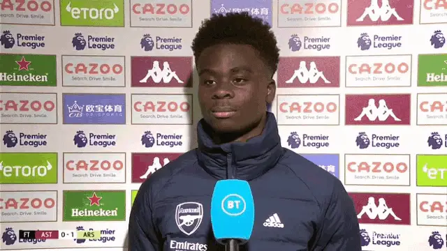 Aston Villa Vs Arsenal: Saka Post-Match Interview
