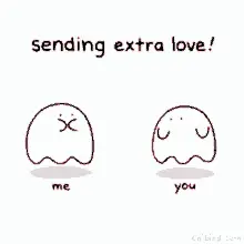 Cute Ghosts Sending Extra Love