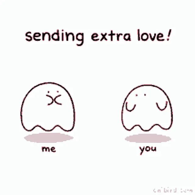 Cute Ghosts Sending Extra Love – free GIF download