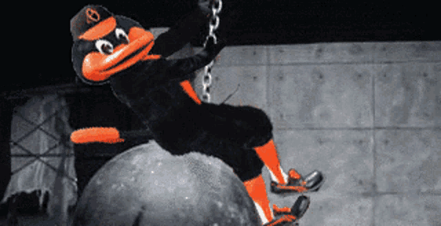 Baltimore Orioles Mascot Wrecking Ball