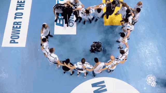 Seha Gazprom League Handball Team Celebration