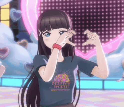 Dia Kurosawa's Perfect World Heart Pose