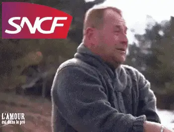 Grève: Homme épuisé avec SNCF
