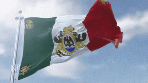 Second Mexican Empire Flag Waving