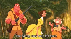 gif funny disney movie tarzan jane porter Boot took tarzan and jane