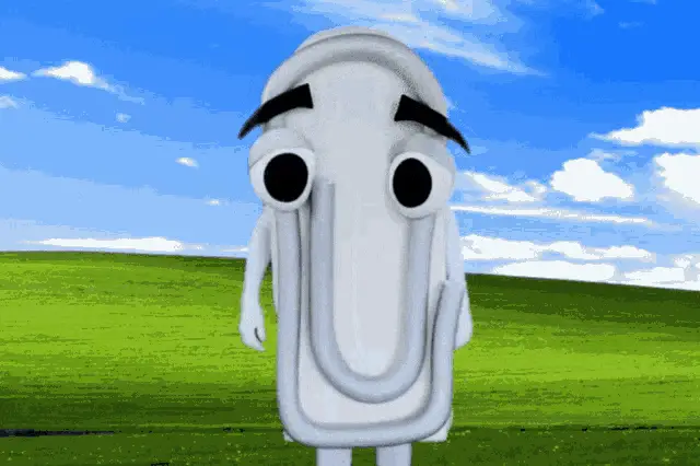 Awesome Clippy on Windows XP Background