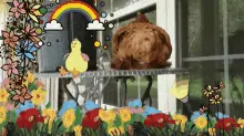 Chicken Laying Egg