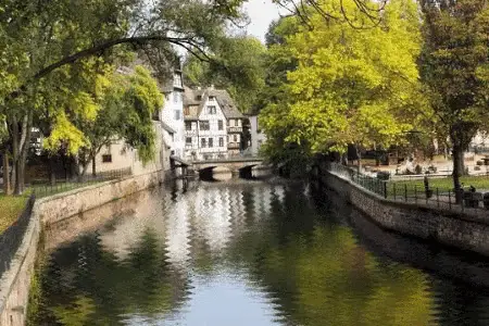 Strasbourg: River, Buildings, and Bridge