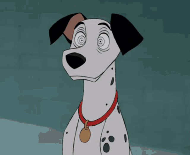 Pongo from 101 Dalmatians: Surprised & Smiling