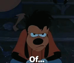 Goofy Says 'Of...' Looking Sad and Frustrated – free GIF download | meme platform | memes GIF