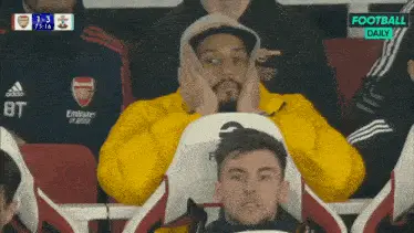 William Saliba Upset During Arsenal Match