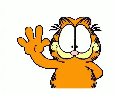 Garfield Waving Hi