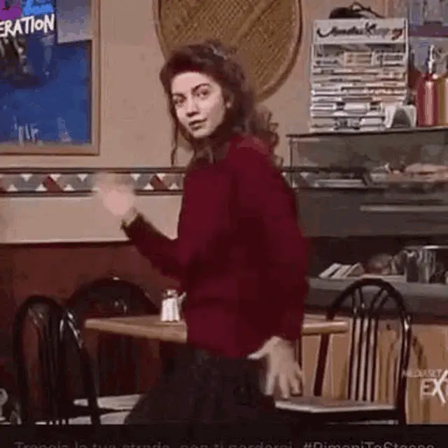 Cristina Davena Dancing in Cafe